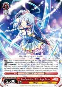 Confirmation of Feelings, Rena (SR) - Magia Record: Puella Magi Madoka Magica [Side Story] (Mobile) - Weiss Schwarz card