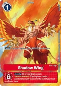 Shadow Wing - ST1-13 (Tamer's Evolution Box) - Starter Deck 01: Gaia Red - Digimon Card Game card