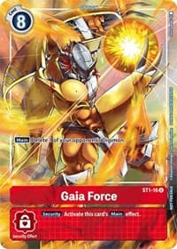 Gaia Force - ST1-16 (Tamer's Evolution Box) - Starter Deck 01: Gaia Red - Digimon Card Game card