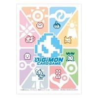 Digimon Card Game Official Sleeves - Digi-Egg Pixel Art (Tamer Evolution Box) (5-Pack) - Bandai Card Sleeves - Card Sleeves card