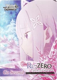 Go Second Card - Emilia All Alone - Re:ZERO: The Frozen Bond - Weiss Schwarz card