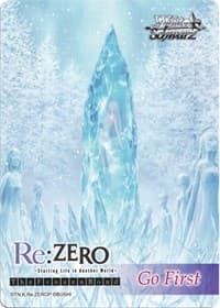 Go First Card - Girl Imprisoned in Ice, Emilia - Re:ZERO: The Frozen Bond - Weiss Schwarz card