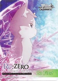 Go First Card - Resisting Against Fate, Puck - Re:ZERO: The Frozen Bond - Weiss Schwarz card