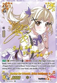 Caring for Friends, Arisa Ichigaya (SSR) - V-TB01: BanG Dream! FILM LIVE - Cardfight Vanguard card