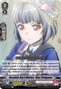 Resolute Hard Worker, Rimi Ushigome - V-TB01: BanG Dream! FILM LIVE - Cardfight Vanguard card
