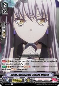 Quiet Enthusiasm, Yukina Minato - V-TB01: BanG Dream! FILM LIVE - Cardfight Vanguard card