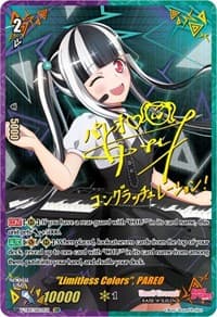 "Limitless Colors", PAREO (SSR) - V-TB01: BanG Dream! FILM LIVE - Cardfight Vanguard card