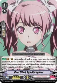 Best Effort, Aya Maruyama (Parallel Foil) - V-TB01: BanG Dream! FILM LIVE - Cardfight Vanguard card