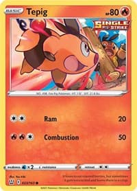 Tepig - SWSH05: Battle Styles - Pokemon card