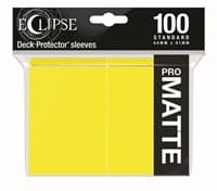 PRO-Matte Eclipse Standard Deck Protector Sleeves - Lemon Yellow (100-Pack) - Ultra Pro Card Sleeves - Card Sleeves card