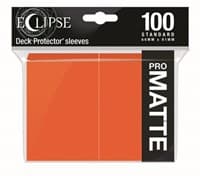 PRO-Matte Eclipse Standard Deck Protector Sleeves - Pumpkin Orange (100-Pack) - Ultra Pro Card Sleeves - Card Sleeves card