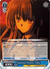 Important Promise, Tohka - Date A Live - Weiss Schwarz card