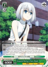 Unexpected Meeting in Town, Origami - Date A Live - Weiss Schwarz card