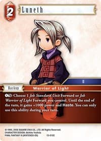 Luneth - Opus XIII: Crystal Radiance - Final Fantasy TCG card