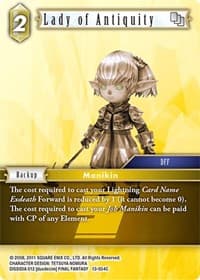 Lady of Antiquity - Opus XIII: Crystal Radiance - Final Fantasy TCG card