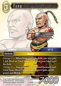 Yang - Opus XIII: Crystal Radiance - Final Fantasy TCG card