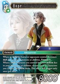 Hope - Opus XIII: Crystal Radiance - Final Fantasy TCG card