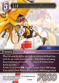 Lid - Opus XIII: Crystal Radiance - Final Fantasy TCG card