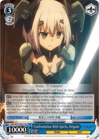 Confrontation With Spirits, Origami - Date A Live - Weiss Schwarz card