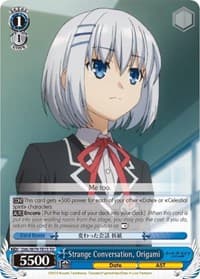 Strange Conversation, Origami - Date A Live - Weiss Schwarz card