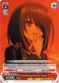 Overwhelming Emotions, Kurumi - Date A Live - Weiss Schwarz card