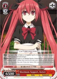 Maximum Support, Kotori (RRR) - Date A Live - Weiss Schwarz card