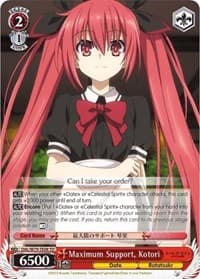 Maximum Support, Kotori - Date A Live - Weiss Schwarz card