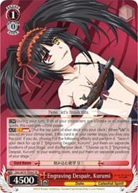 Engraving Despair, Kurumi (SR) - Date A Live - Weiss Schwarz card