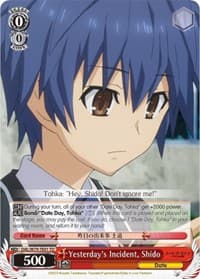 Yesterday's Incident, Shido - Date A Live - Weiss Schwarz card