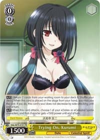 Trying On, Kurumi - Date A Live - Weiss Schwarz card