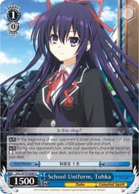 School Uniform, Tohka - Date A Live - Weiss Schwarz card