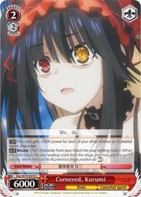 Cornered, Kurumi - Date A Live - Weiss Schwarz card