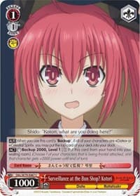 Surveillance at the Bun Shop? Kotori - Date A Live - Weiss Schwarz card