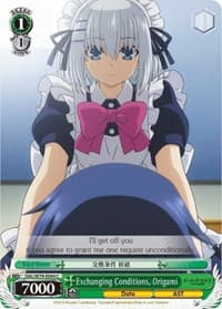 Exchanging Conditions, Origami - Date A Live - Weiss Schwarz card