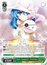 Date Support, Yoshino - Date A Live - Weiss Schwarz card