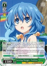 Sensing Danger, Yoshino - Date A Live - Weiss Schwarz card