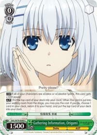 Gathering Information, Origami - Date A Live - Weiss Schwarz card