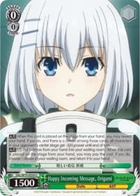 Happy Incoming Message, Origami - Date A Live - Weiss Schwarz card