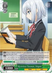 Mysterious Classmate, Origami - Date A Live - Weiss Schwarz card