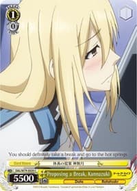 Proposing a Break, Kannazuki - Date A Live - Weiss Schwarz card
