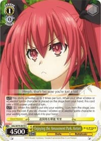 Enjoying the Amusement Park, Kotori - Date A Live - Weiss Schwarz card