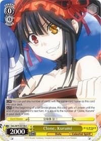Clone, Kurumi (B) - Date A Live - Weiss Schwarz card