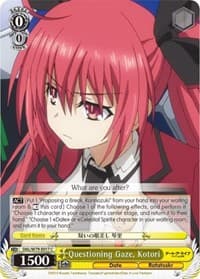 Questioning Gaze, Kotori - Date A Live - Weiss Schwarz card