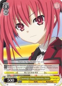 Seemingly-Happy Expression, Kotori - Date A Live - Weiss Schwarz card