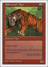Sabretooth Tiger - Fifth Edition - Magic: The Gathering card
