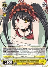 Swimsuit, Kurumi - Date A Live - Weiss Schwarz card