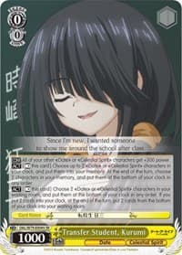 Transfer Student, Kurumi (SR) - Date A Live - Weiss Schwarz card