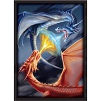Fighting Dragons Double Matte Art Card Sleeves - Standard (50-Pack) - Max Protection Card Sleeves - Card Sleeves card