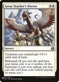 Great Teacher's Decree - The List Reprints - Magic: The Gathering card