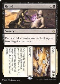 Grind // Dust - The List Reprints - Magic: The Gathering card